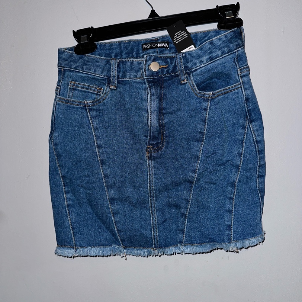 Denim Mini Skirt Size M NWT